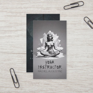 Carte De Visite Méditation Yoga Instructeur Reiki Master Low Poly