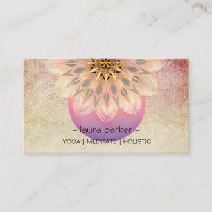 Carte De Visite Méditation Yoga Lotus Massage de fleurs Méditation