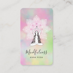 Carte De Visite *~* Méditation Yoga QR Mindfulness Mandala Déesse