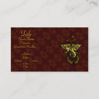 Carte De Visite Mehndi Ganesha