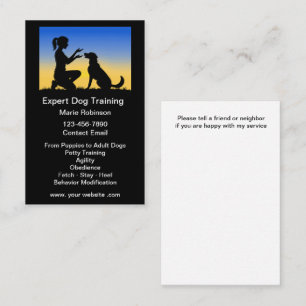 Carte De Visite Meilleur instructeur de canine de formation de chi