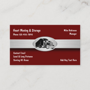 Carte De Visite Meilleur Service De Camionnage De Déplacement Et D