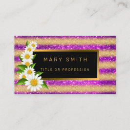 Carte De Visite Meilleure Parties scintillant d'or violet populair