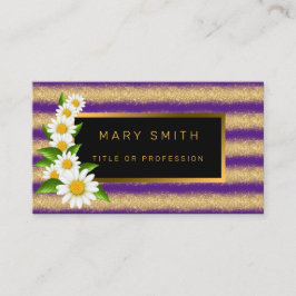Carte De Visite Meilleure Parties scintillant d'or violet populair