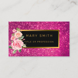 Carte De Visite Meilleure Parties scintillant en or rose populaire