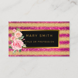 Carte De Visite Meilleure Parties scintillant en or rose populaire
