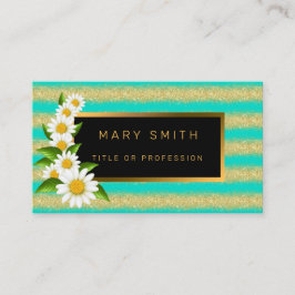 Carte De Visite Meilleure Parties scintillant en or Turquoise popu
