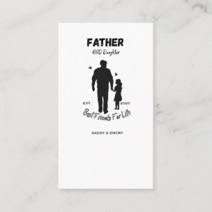 Carte De Visite Meilleures amies père et fille personnalisées pour