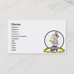 CARTE DE VISITE MEILLEURS ESPIONS DU MONDE CARTOON