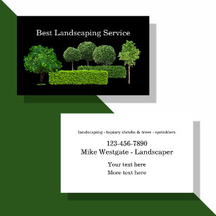 Carte De Visite Meilleurs services paysagers et topographiques