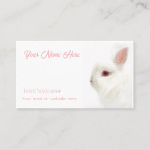 Carte De Visite Mélange Blanc Nain Lapin Délicat Oreilles Sitter A