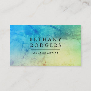 Carte De Visite Mélange élégant bleu vert Grunge