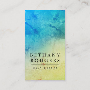 Carte De Visite Mélange élégant bleu vert Grunge