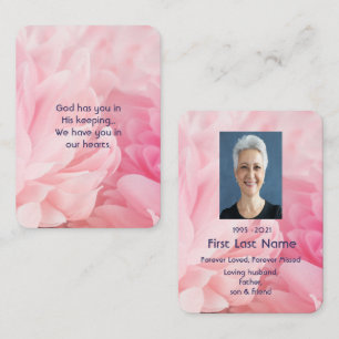 Carte De Visite Mémorial aquarelle Rose Fleur de jardin Floral