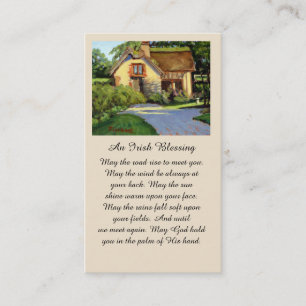 Carte De Visite Memorial Funeral Irish Blessing Prayer Card
