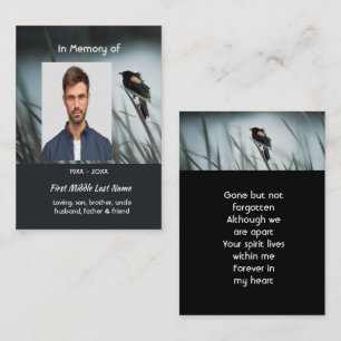 Carte De Visite Memorial Keepsaké Red-wing Blackbird