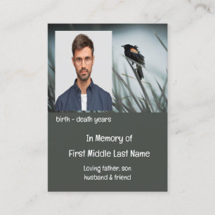 Carte De Visite Memorial Keepsakland Marsh Blackbird