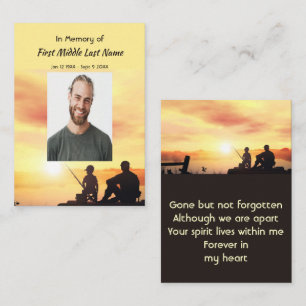 Carte De Visite Mémorial père fils pêche pêcheur