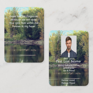 Carte De Visite Memorial Photo Prayer Lake Pond Park Canards Water