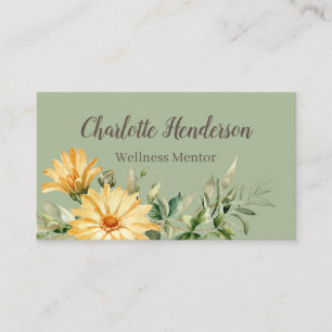 Carte De Visite Mentor de bien-être Tournesol