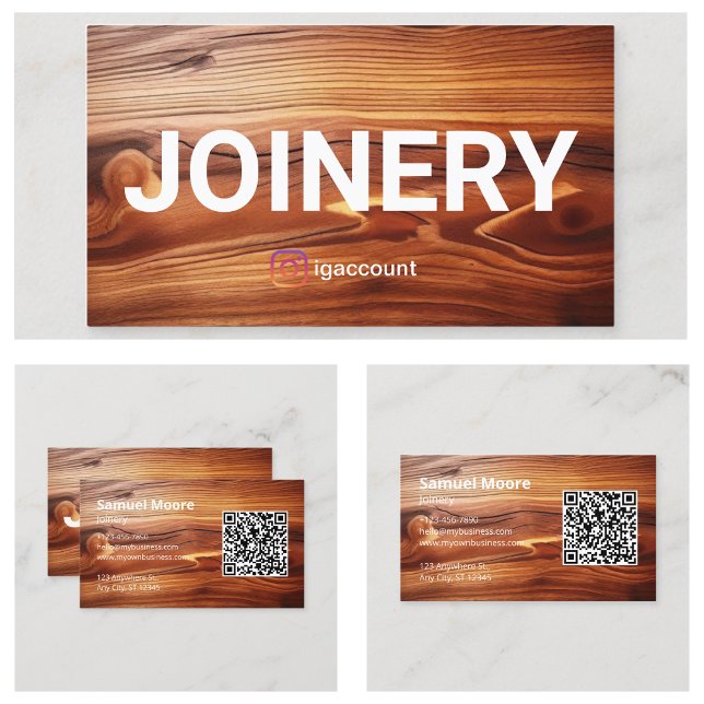 Carte De Visite Menuiserie Élégante (Joinery Stylish Business Card
)