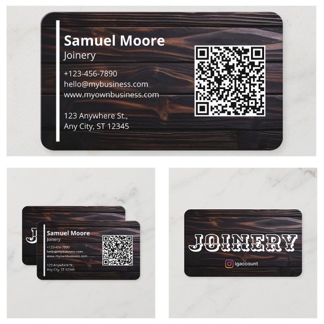 Carte De Visite Menuiserie rustique (Rustic Joinery Business Card
)