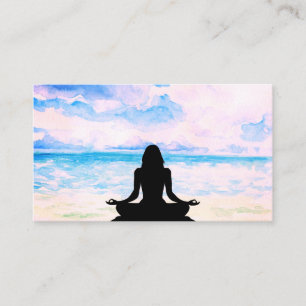 Carte De Visite *~* Mer Océan Yoga Plage Méditation Mindfulness