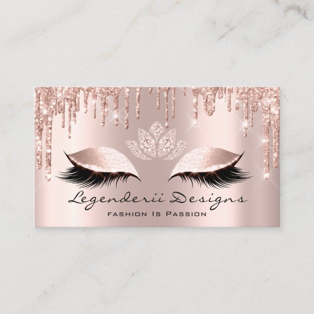 Carte De Visite Mercedes Fashion Eyelash Lashes Parties scintillan (Devant)