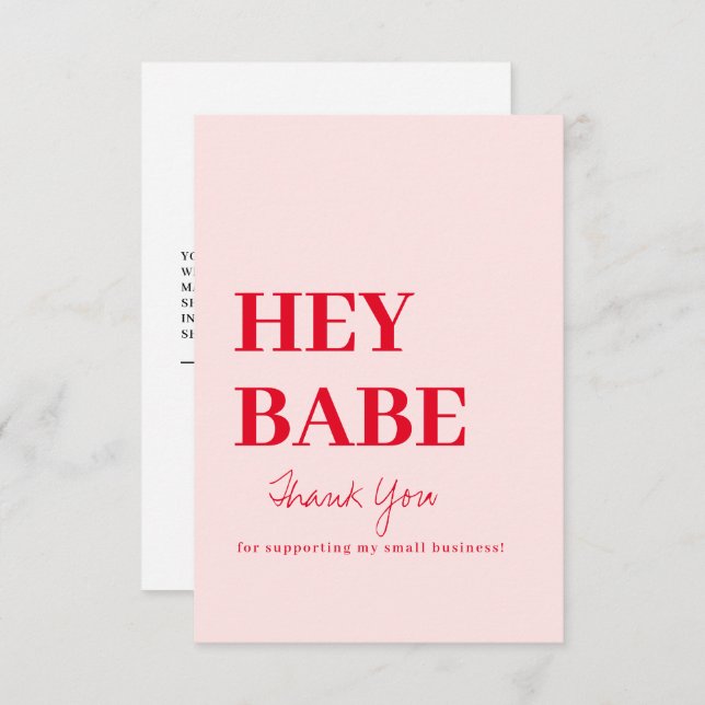 Carte de visite Merci (Devant / Derrière)