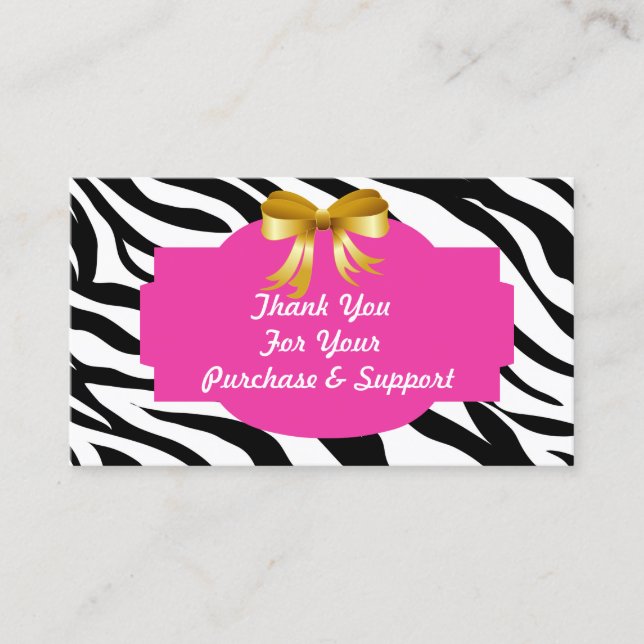 carte de visite Merci (Devant)