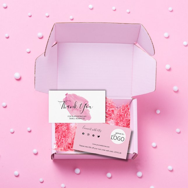 Carte De Visite Merci aquarelle pour prendre en charge mon (Créateur téléchargé)