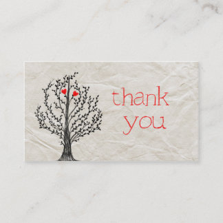 Carte de visite Merci Arbre & Coeurs