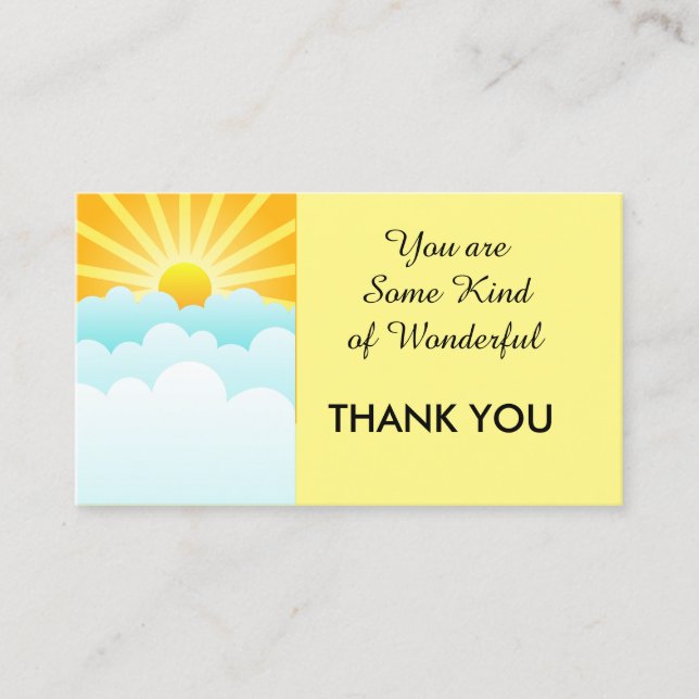 Carte De Visite Merci Business/Personal 100 pack, Sunrise (Devant)