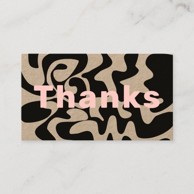 Carte De Visite Merci Business Rabais Blush Super Kraft (Devant)
