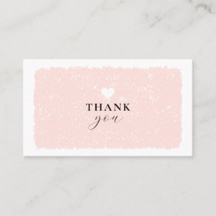 Carte De Visite Merci Coeur Rose Pour Votre Achat