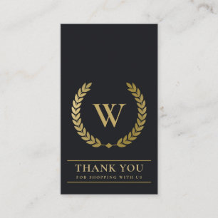 CARTE DE VISITE MERCI D'AFFAIRES DU LOGO INITIAL DE WREATING DE LA