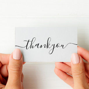 Carte De Visite Merci de commande de script élégant et moderne