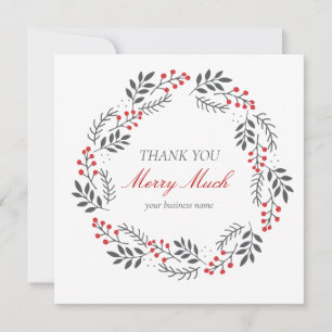 Carte de visite Merci de Noël