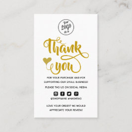 Carte De Visite Merci D'Entreprise Minimal Moderne Pour L'Insertio