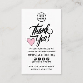 Carte De Visite Merci D'Entreprise Minimal Moderne Pour L'Insertio