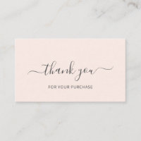 Merci d'ordre élégant rose pâle Insertion