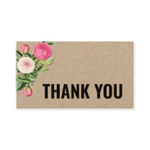 Merci écologique artisanal simple floral