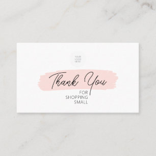 Carte De Visite Merci Pinceau Rose Pour Acheter Petit