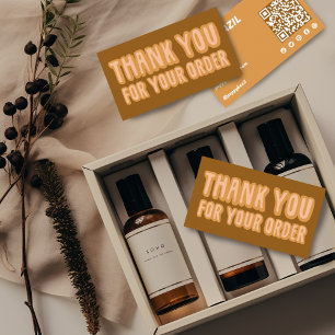 Carte De Visite Merci pour commander des icônes sociales QR Code N