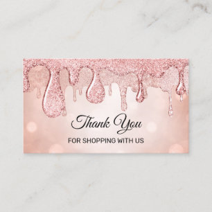 Carte De Visite Merci Pour Faire Du Shopping Avec Les Dérivés Ro