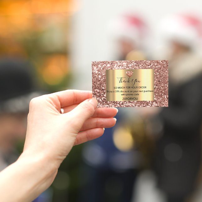 Carte De Visite Merci pour l'achat Code de réduction cardiaque Log (Créateur téléchargé)