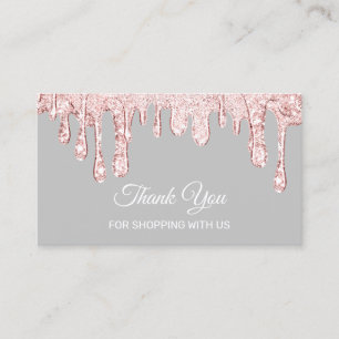 Carte De Visite Merci Pour Shopping Maquillage Rose De Dérivés