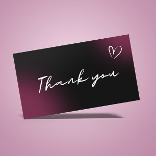 Carte De Visite Merci pour soutenir mon entreprise vin noir