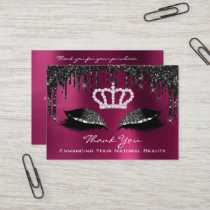 Carte De Visite Merci pour votre achat de disques noirs Marsala