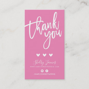 Carte De Visite Merci POUR VOTRE COMMANDE insérer moderne bonbon r